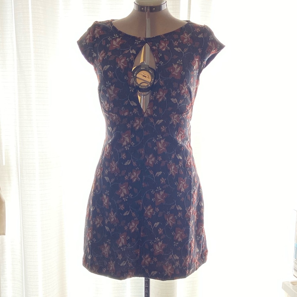 FREE PEOPLE Black Say Yes Jacquard Mini Dress NWT
